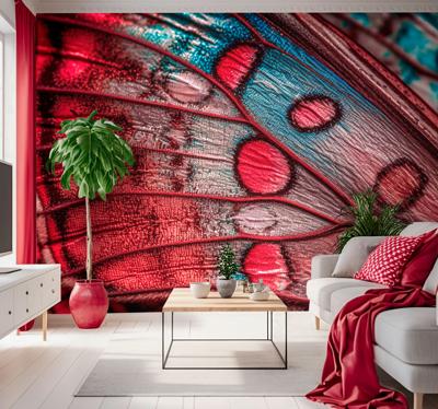 Vlindervleugel Fotobehang woonkamer