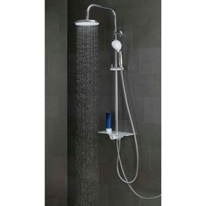 SCHÜTTE regendoucheset met plateau aquastar wit en chroomkleurig