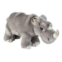 Pluche neushoorn knuffeldier - 28 cm - grijs - Wilde dieren knuffels