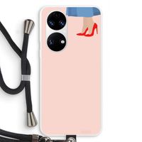 High heels: Huawei P50 Transparant Hoesje met koord