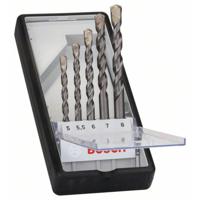 Bosch Accessories 2607010526 Carbide Beton-spiraalboren set 5-delig 5 mm, 5.5 mm, 6 mm, 7 mm, 8 mm Cilinderschacht 1 set(s) - thumbnail
