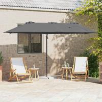 Tuin Cantilever Parasol met slot Antraciet 372 x 198 x 253 cm
