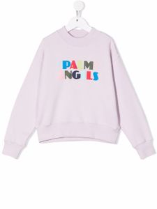 Palm Angels Kids sweat à logo imprimé - Violet