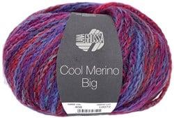 Lana Grossa Cool Merino Big Color 408 Fuchsia/Violet/Blauwgrijs/Rokerblauw/Lichtgrijs/Blauw/Tomaat