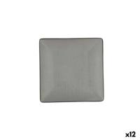 Eetbord Bidasoa Gio Zwart Plastic 18 x 18 cm (12 Stuks)