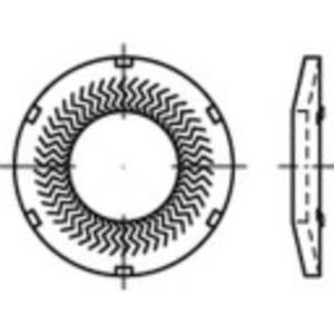 Grendelschijven 8 mm 16.2 mm Verenstaal Verzinkt 250 stuk(s) 159423