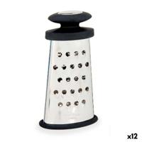 Rasper Kinvara KT1210376 KT1210376 Zwart Zilverkleurig Zilver Roestvrij staal TPR 9 x 15,5 x 4,2 cm 8,2 x 15,5 x 4,2 cm (12 Stuk