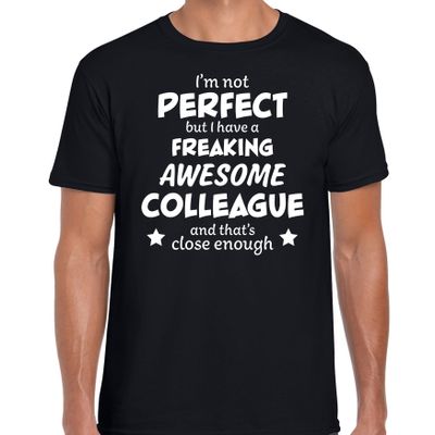 Freaking awesome colleague / collega cadeau t-shirt zwart heren Freaking awesome colleague / collega cadeau t-shirt zwart heren