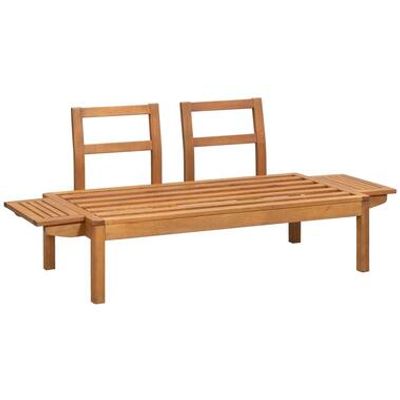 Tuinbank Orleàns - naturel - 66x157x66 cm - Leen Bakker