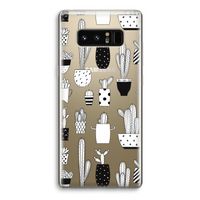 Cactusmotief: Samsung Galaxy Note 8 Transparant Hoesje Cactusmotief: Samsung Galaxy Note 8 Transparant Hoesje