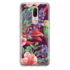 Papegaaien: OnePlus 6 Transparant Hoesje