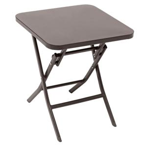 Bijzettafel/tuin tafel Oase - metaal - taupe - 40 x 40 x 45 cm - voor buiten - inklapbaar