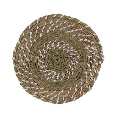 Placemat Versa Wit Groen Textiel Waterhyacint 38 cm
