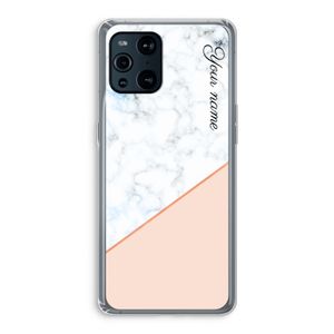 Marmer in stijl: Oppo Find X3 Transparant Hoesje