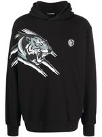 Plein Sport hoodie en coton à imprimé graphique - Noir