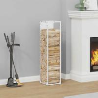 Brandhoutrek 25x25x100 cm koudgewalst staal wit
