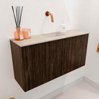 Toiletmeubel Mondiaz Joya Dlux | 80 cm | Meubelkleur Walnut | Faye wastafel Frappe Wasbak Midden | Zonder kraangat(en) Toiletmeubel Mondiaz Joya Dlux | 80 cm | Meubelkleur Walnut | Faye wastafel Frappe Wasbak Midden | Zonder kraangat(en)