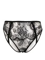 Dolce & Gabbana culotte en dentelle fleurie à taille haute - Noir - thumbnail