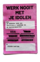 Werk Nooit Met Je Idolen (Paperback)