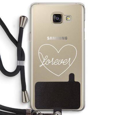 Forever heart pastel: Samsung Galaxy A5 (2016) Transparant Hoesje met koord
