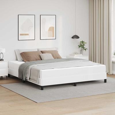 Bed met matras Zuiverwit 180 x 200 cm Kunstleer