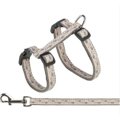 Tuigje met riem - TRIXIE - 27-45 cm / 13 mm - 1,20 m - Grijs / Roze