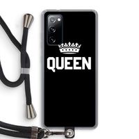 Queen zwart: Samsung Galaxy S20 FE / S20 FE 5G Transparant Hoesje met koord