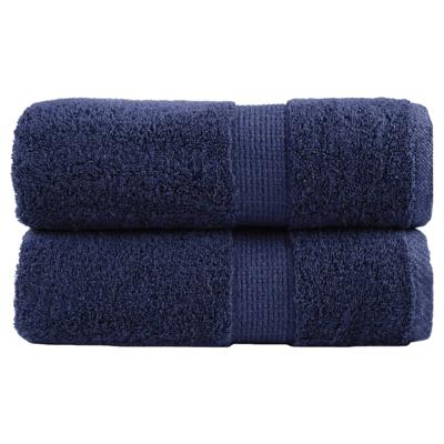 VidaXL Premium washandjes solund 2 stuks marineblauw 30x30 cm 600 g/m²
