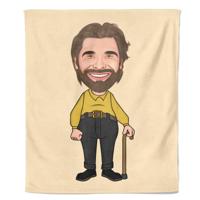 Cartoon Fleecedeken Old Man - Pillow Buddies