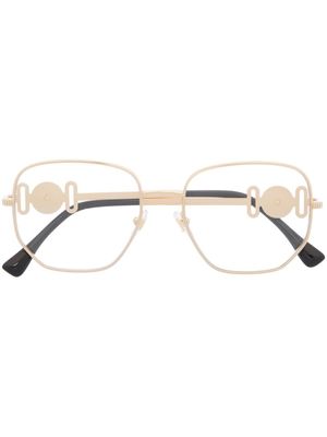 Versace Eyewear lunettes de vue à monture carrée - Or