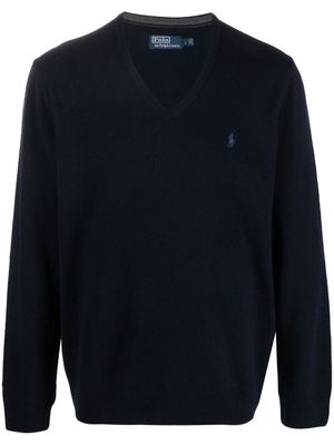 Polo Ralph Lauren pull à logo brodé - Bleu