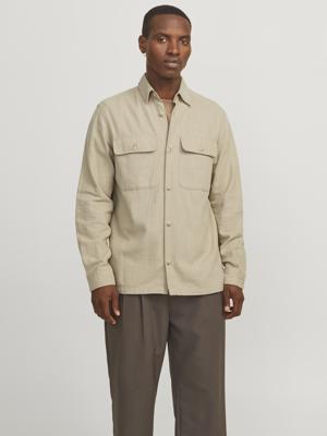 Jack & Jones Jprccraymond Spring Solid Overshirt Sn Overshirt White Pepper Comfort Fit
