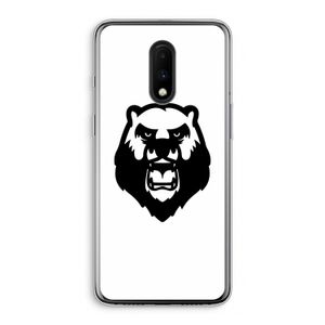 Angry Bear (white): OnePlus 7 Transparant Hoesje
