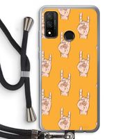 Rock: Huawei P Smart (2020) Transparant Hoesje met koord