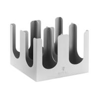 Standaard voor kopjes en deksels - 4 Compartimenten - Roestvrij staal - Royal Catering Standaard voor kopjes en deksels - 4 Compartimenten - Roestvrij staal - Royal Catering