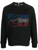 Moncler Grenoble logo-embroidered cotton sweatshirt - Noir - thumbnail