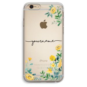 Gele bloemen: iPhone 6 Plus / 6S Plus Transparant Hoesje