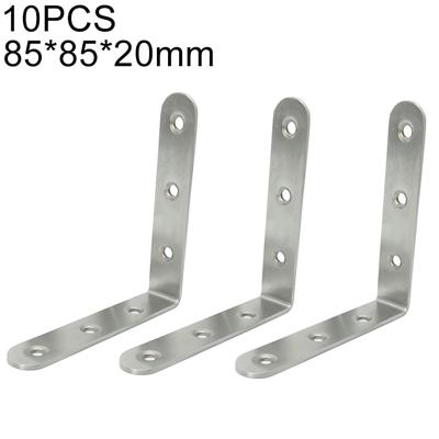 10 STKS RVS 90 graden hoek beugel hoek brace joint beugel bevestiger meubilair kabinet schermen muur (85mm)