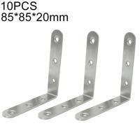 10 STKS RVS 90 graden hoek beugel hoek brace joint beugel bevestiger meubilair kabinet schermen muur (85mm)