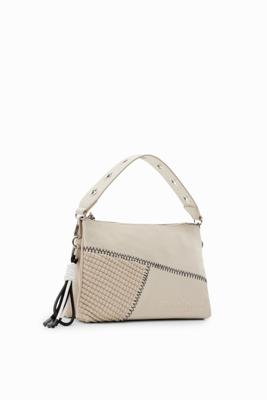 Middelgrote schoudertas met patch - WHITE - U
