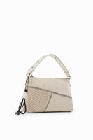 Middelgrote schoudertas met patch - WHITE - U