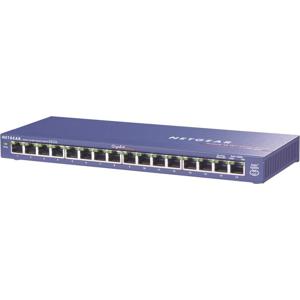 NETGEAR ProSAFE Unmanaged Switch - GS116GE - Desktop - 16 Gigabit Ethernet poorten 10/100/1000 Mbps