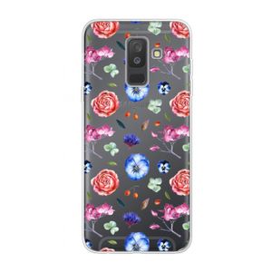 Bloemetjes: Samsung Galaxy A6 Plus (2018) Transparant Hoesje