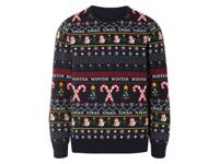 LIVERGY Heren Kersttrui (Marineblauw, XXL)