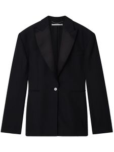 Stella McCartney blazer en coton biologique à revers pointus - Noir