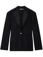 Stella McCartney blazer en coton biologique à revers pointus - Noir - thumbnail