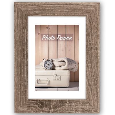 Fotolijst hout bruin geschikt voor een foto van 20 x 30 cm