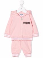 Moschino Kids survêtement à logo brodé - Rose