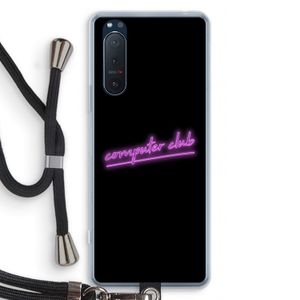 Vice Black: Sony Xperia 5 II Transparant Hoesje met koord