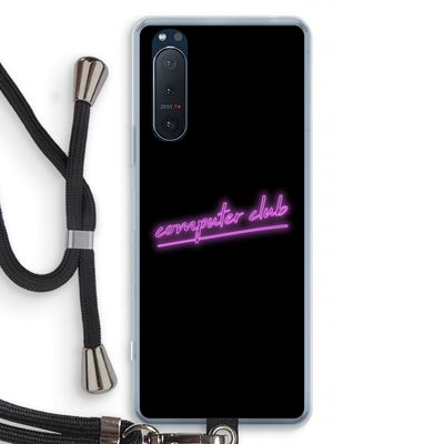 Vice Black: Sony Xperia 5 II Transparant Hoesje met koord